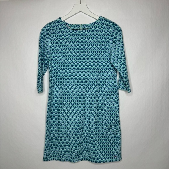 Vineyard Vines Girl Blue Patterned Dress - Picture 1 of 3